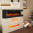 3-Sided Wall Mounted Led Electric Fireplace With Floating Mantel,Remote Control Adjustable Heat-1952734348-1963588502