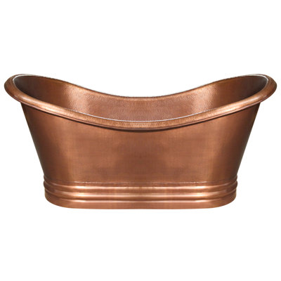 Bathhaus 71 " L x 32 " W Freestanding and Mounting / Installation Required Soaking Copper Bathtub