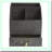 PoplarPro Black Wood Caddy with Drawer Organizer