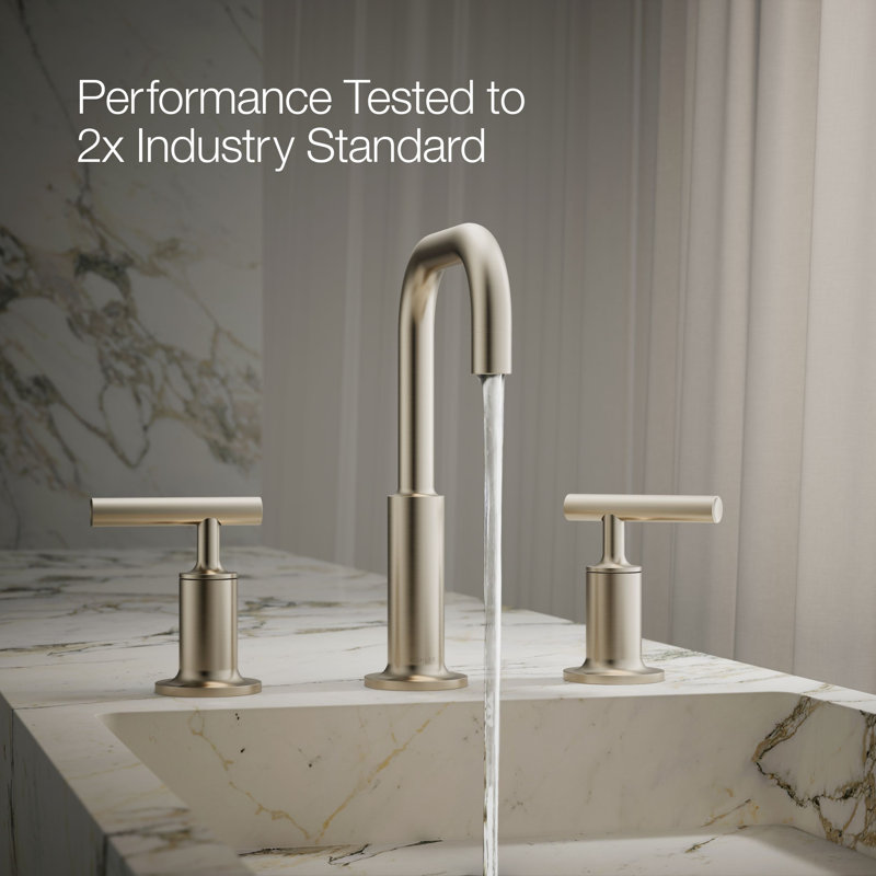Purist Widespread Faucet, Vibrant Brushed Nickel