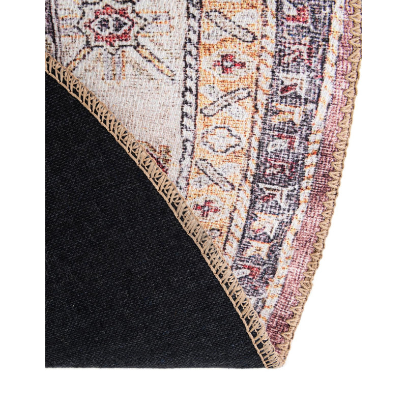 Bungalow Rose Ruth Timeless Rug, Rond 7 pi 10 po x 7 pi 10 po