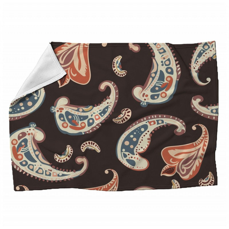 Jeté en peluche floral tendance, Jeté