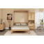 Bois massif avec armoire-lit escamotable avec 2 tablettes de rangement latérales-938636390-938636391