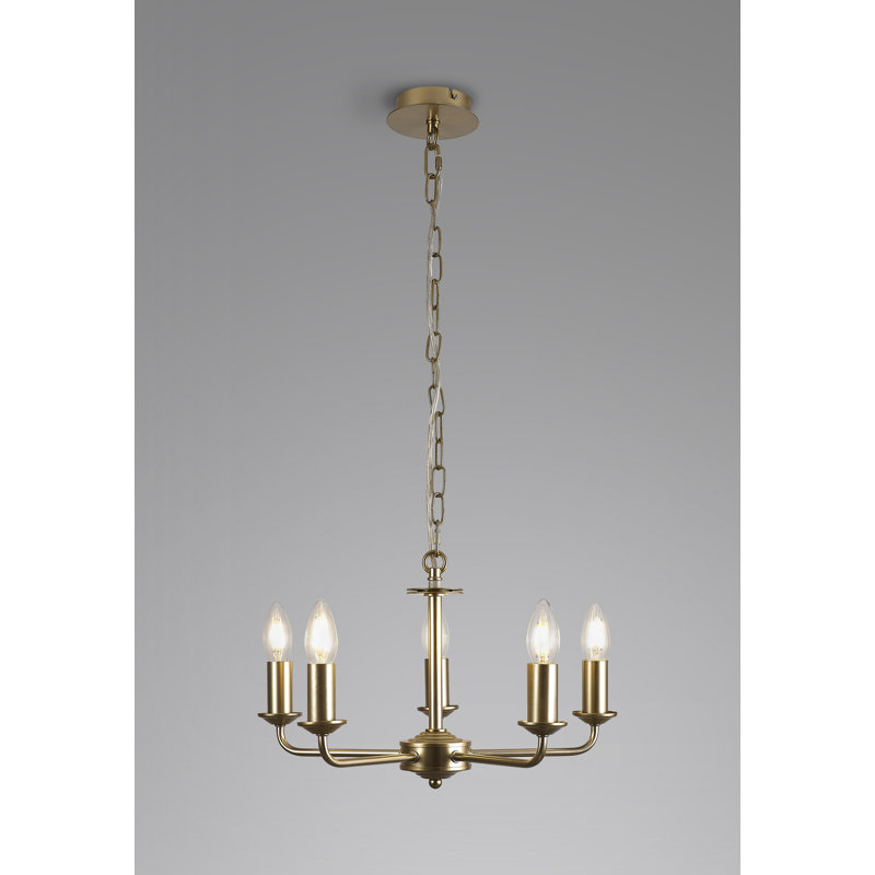 Harrower 5 - Light Candle Style Pendant, Champagne Gold