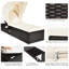 Chaise longue simple inclinable avec coussins 77 po Jovanna