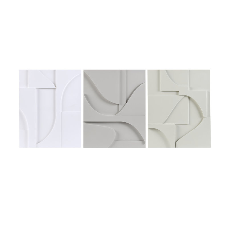 Elements Martha Stewart Three-tone Geometric Wood 3-Piece Wall Decor Set