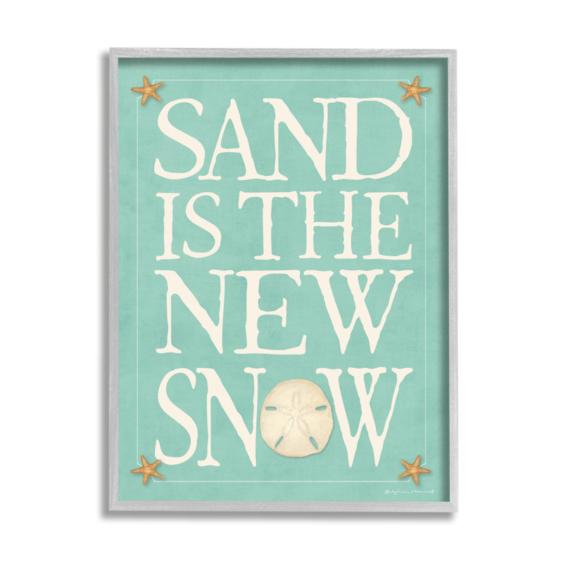 «Sand Is The New Snow», étoile de mer d'hiver nautique, Toile tendue, H 20 po x l 16 po