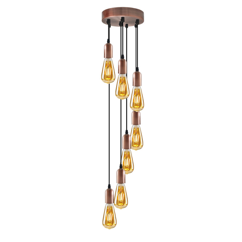 Amrane - Light Copper Cluster Pendant, Yes, 7