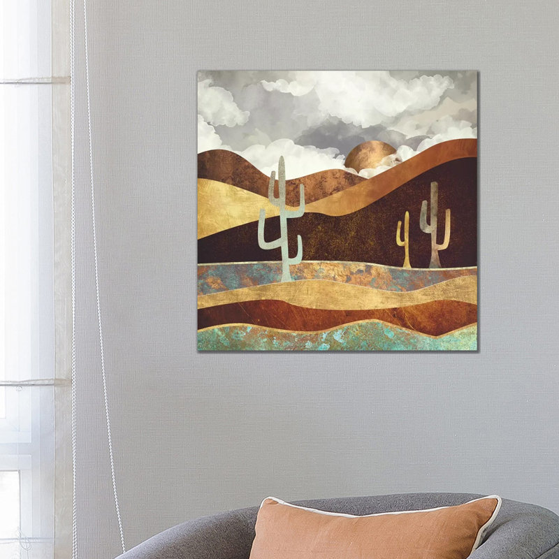Patina Desert by SpaceFrog Designs - Wrapped Canvas Painting, 66.04 cm H x 66.04 cm W x 3.175 cm D