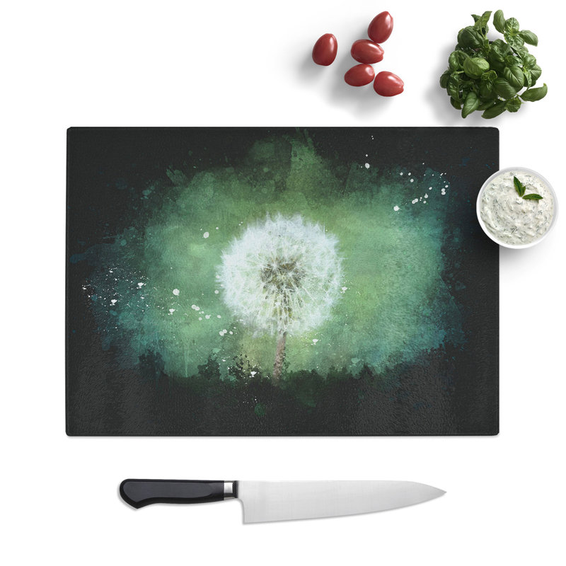 Dandelion Seeds Vol.1 Paint Splash Chopping Board, 0.4cm H x 20cm W x 28.5cm L