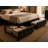 Led Bed Frame With 4 Storage Drawers, Smart Control RGB LED Lights On  Headboard,With Remote Control, Upholstered Adjustable Headbaord-113474566-113474564