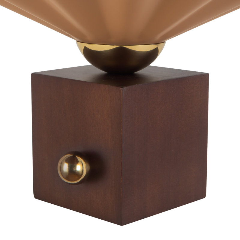 Furrow 9-in Red Table Lamp, Pink