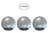 3 Pack 6.38 in. Fireworks Effect Art Glass Globe Kitchen Pendant Shade