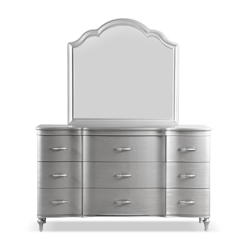 Commode Melodi Parc Glam, argent, Argent argent