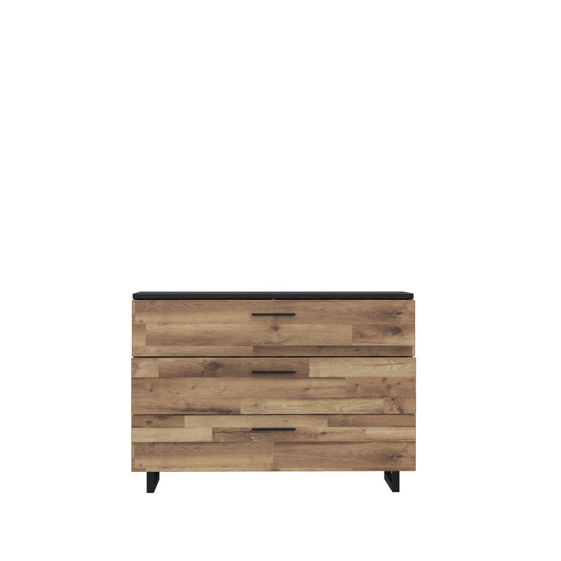 47.28'' W 3 - Drawer Dresser, Black/Brown