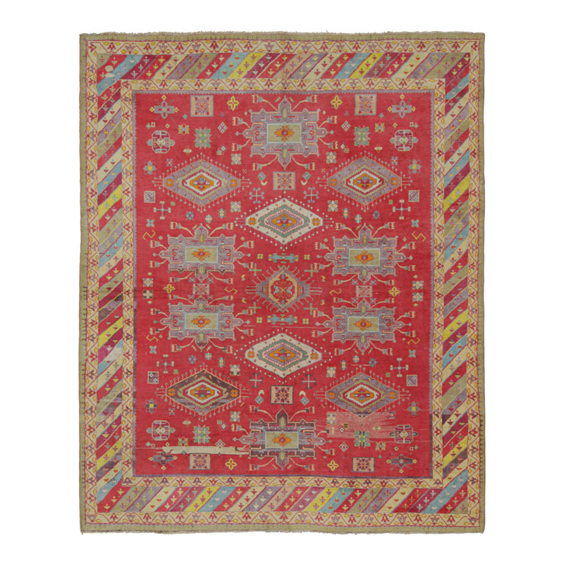 One-of-a-Kind Rectangle 9’6” x 11’8” Hand Knotted Area Rug