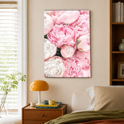 Flower Poster Pink Rose Peony Flower Poster