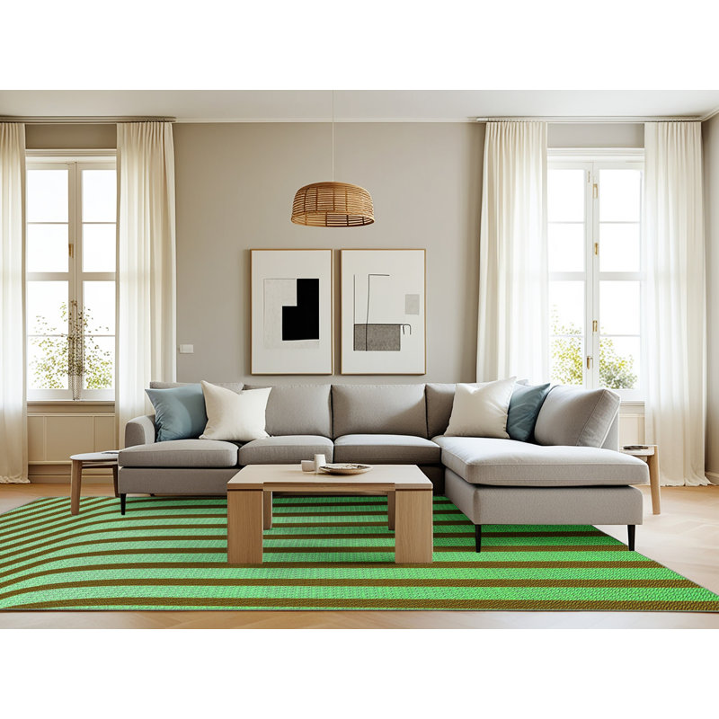 Striped Indoor Rug, Rectangle 8' x 10'