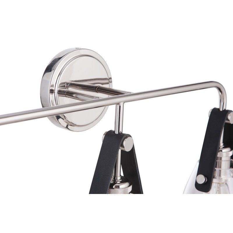 Éclairage à intensité variable pour meuble-lavabo 3 lumières Fransen, Nickel poli