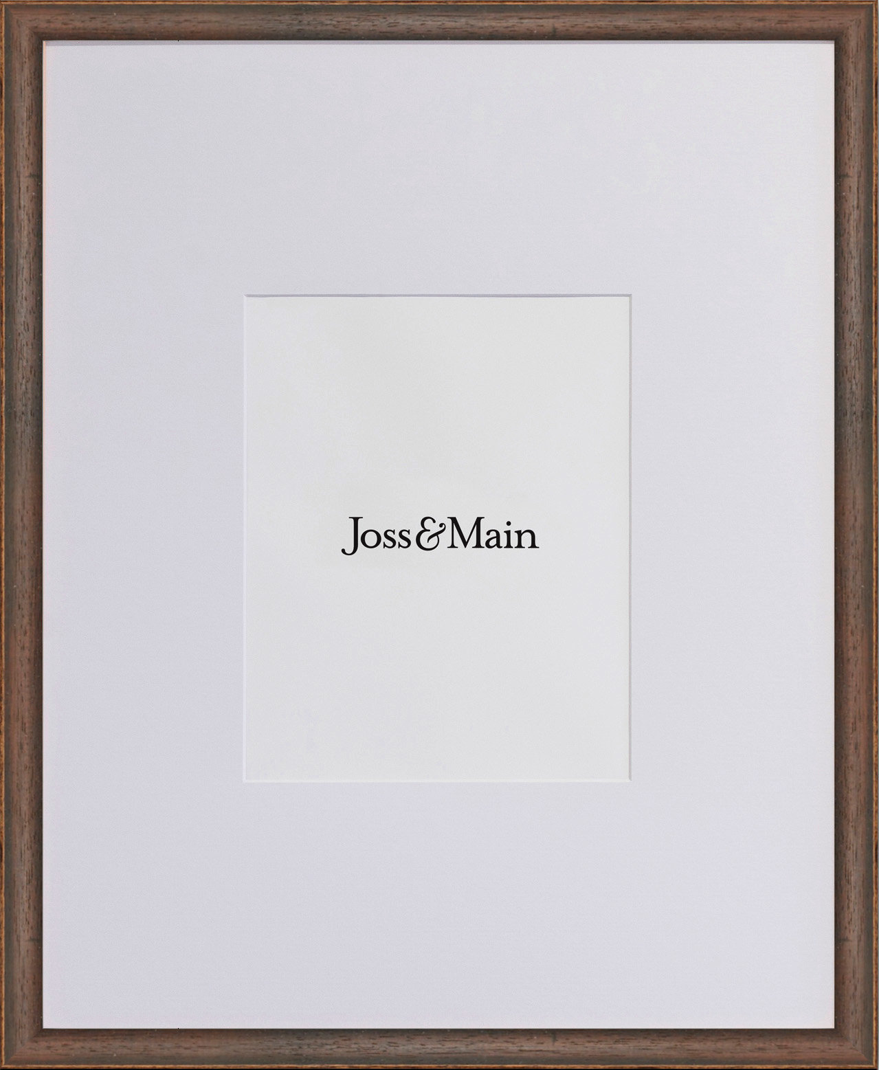 Mabe Wood Beveled Picture Frame with Mat, Brown, 8" x 10"