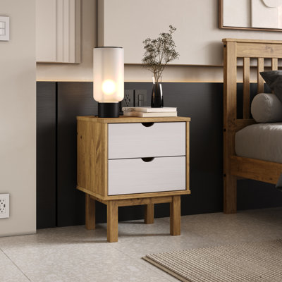 Wood Nightstand 2 Drawers Norden | 