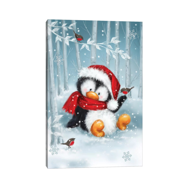 Penguin I by MAKIKO - Wrapped Canvas Print, 20.32 cm H x 30.48 cm W