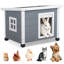 Maison de chat grise et blanche-1672560279