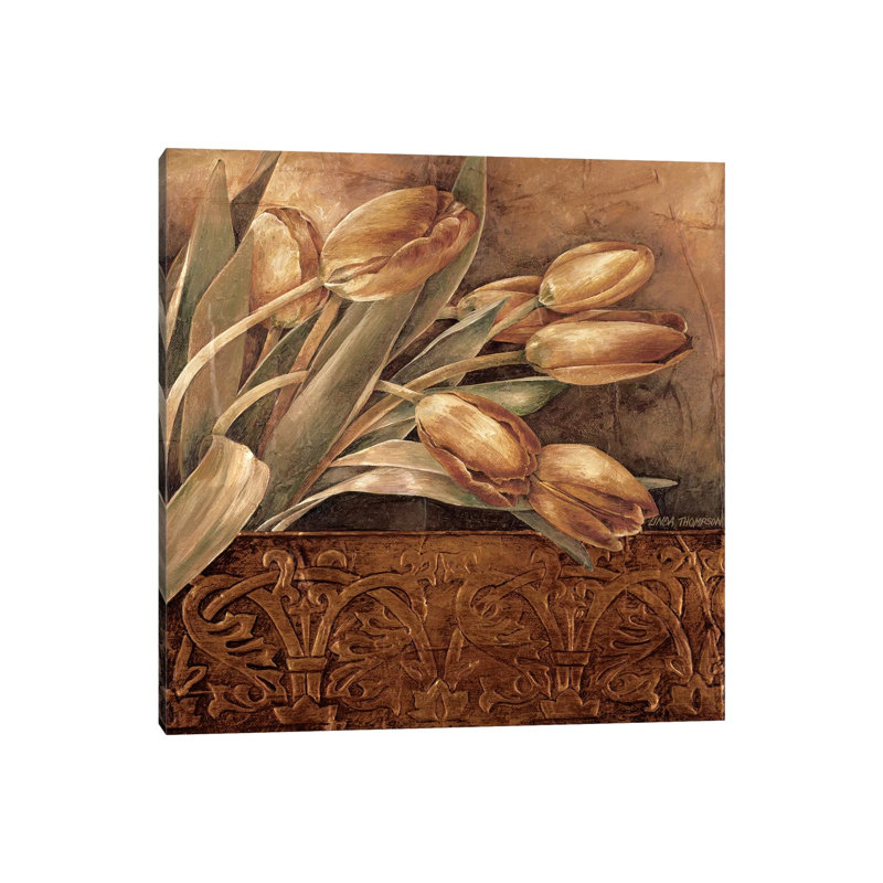 Copper Tulips II 1 Piece Wrapped Canvas Painting, 45.72cm H x 45.72cm W x 1.91cm D