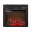 Foyer électrique encastrable 18 pouces 1400w 120v avec télécommande, radiateur mural ultra mince avec flamme réaliste à 3 niveaux et écran à DEL, noir