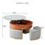 Table basse de 31,5 po avec 3 tabourets rembourrés-271548678