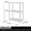 Étagères de rangement emboîtables à 3 niveaux Nandor en plastique, 76 x 36 x 97 cm, blanches