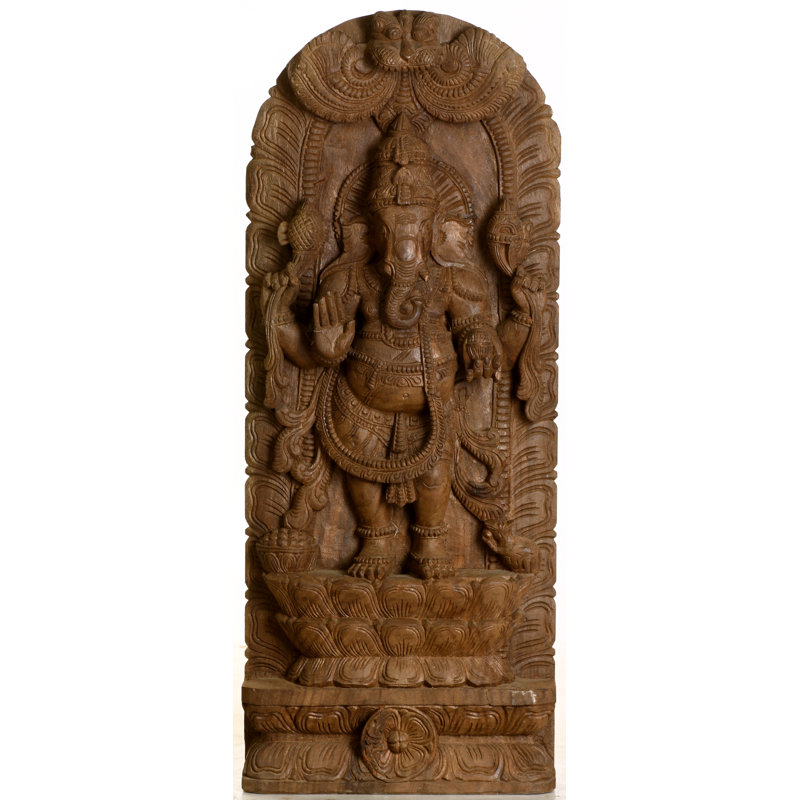 Sculpture sur bois de Ganesha