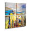 Ensemble de 4 panneaux muraux - Ekaterina Ermilkina «Seascape», art mural sur toile pour le salon, la chambre à coucher ou le bureau 