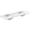 Ensemble de meuble-lavabo double 80 po Deborah en espresso foncé, comptoir en marbre de culture de Carrare, lavabos carrés encastrés (3 trous), garniture en chrome poli, miroir de 70 po-128067286-128067283