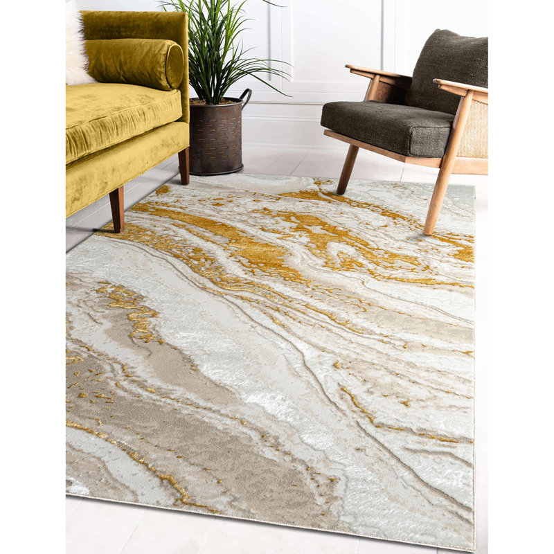 Conception abstraite de tapis Adina, Rectangulaire 2 pi x 3 pi