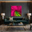 «Gradient Abstract 83», art mural sur toile rouge-120548401