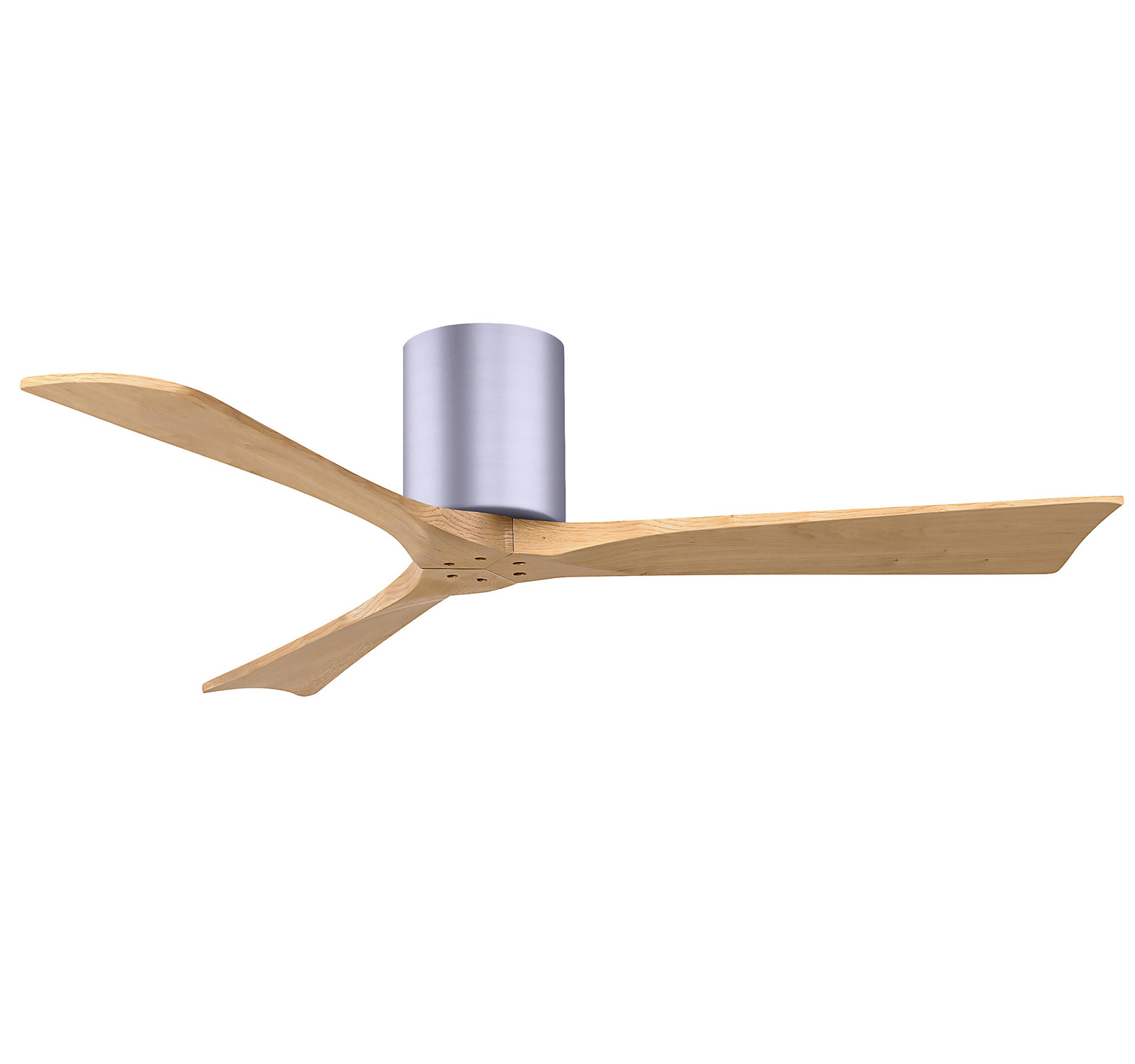 Olivier Ceiling Fan, Brushed Nickel, 52", Light Maple Tone
