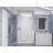 Nova Heated Series 29" x 53" Left Drain Air Jetted Bathtub in White with 4 in. Tile Shower Wall Kit-23012213