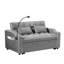 Canapé-lit convertible 3-en-1 avec support pour téléphone, USB et cendrier - Canapé-lit en suède résistant à l'usure-1963342476