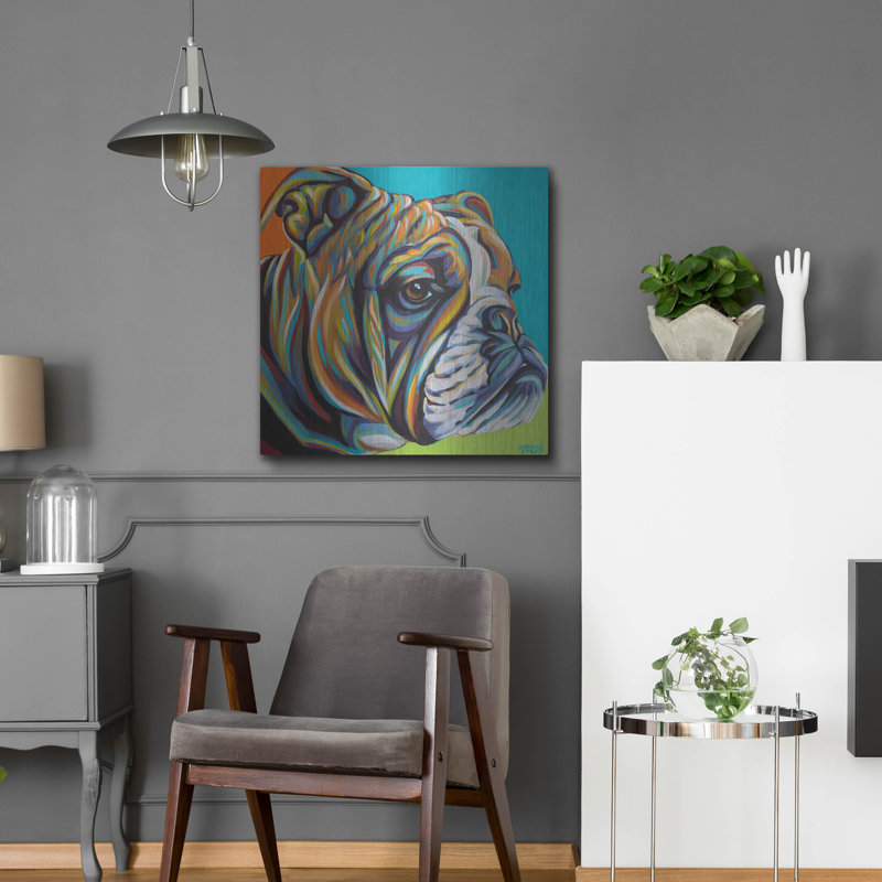«Dog Friend I» par Carolee Vitaletti, H 24 po x l 24 po