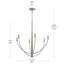 Lustre en nickel brossé à six lumières Jheni-127380295-130774069