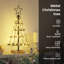 Christmas Cone Tree with Stand Black Steel-1802263297