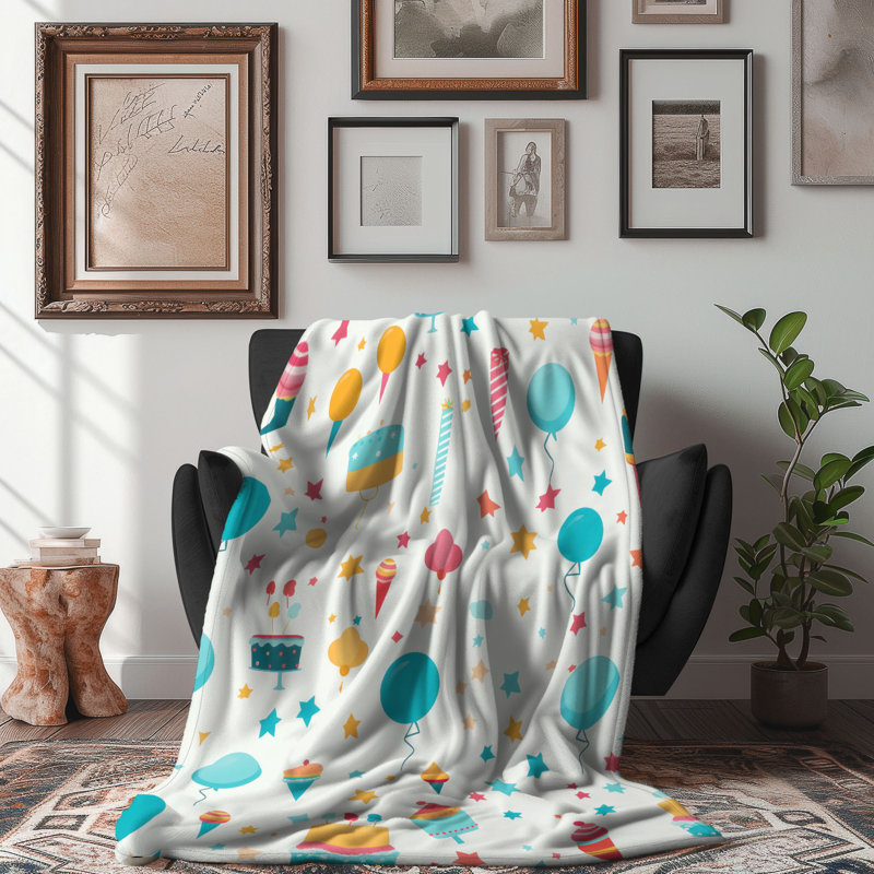 Festive Elements - 1 Piece Premium Blanket, Queen