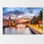 Peinture décorative multicolore en verre trempé crépuscule sur la seine