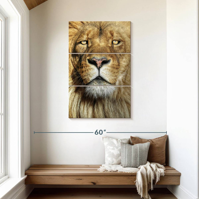 Brampt Epic Lion Head, 45" H x 28" W