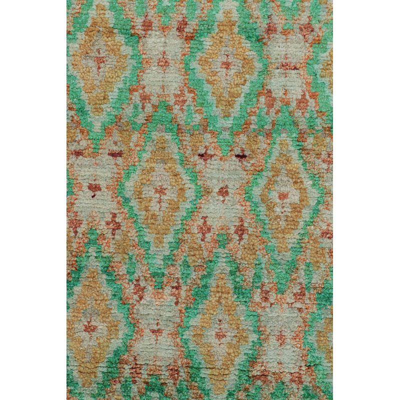 Hand Knotted Wool Geometric Area Rug