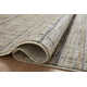 Striped Machine Woven Polyester Area Rug in Beige/Gray