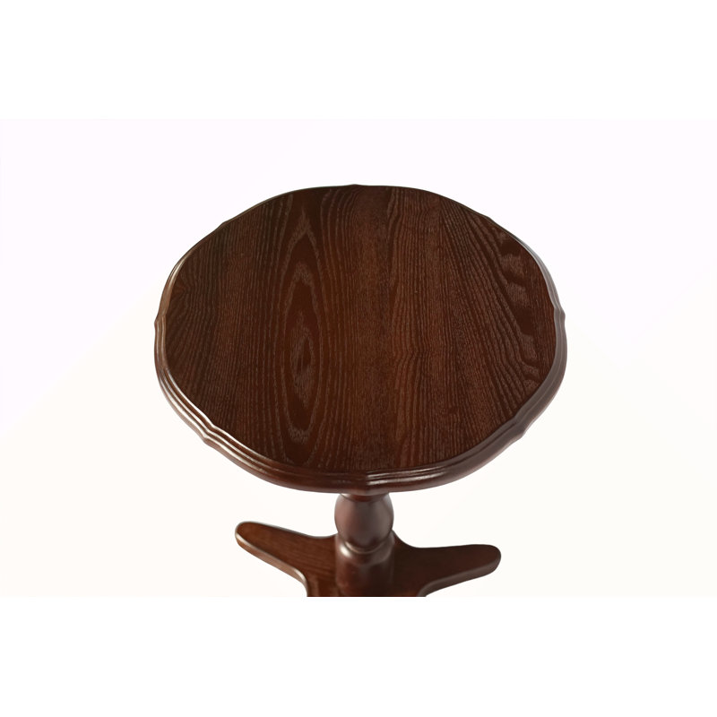 Petite table de bout ronde 15,75 pouces, Noyer brun