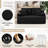 Boneless Modern Corduroy Loveseat Sofa, Compression Cloud Couch with 2 Pillows & 2 Cup Holders, No Assembly Couch in a Box for Small Space-1023267788-1019291159