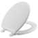 Elongated Plastic Whisper Close Toilet Seat - White 1200E4 000 Bemis